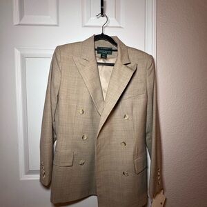 Ralph Lauren Tan Double-Breasted Sport Coat